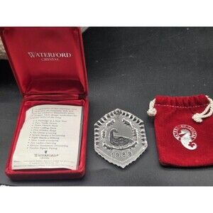 1989 Waterford Christmas Ornament 12 Days of Christmas Series 6 Geese a A Laying